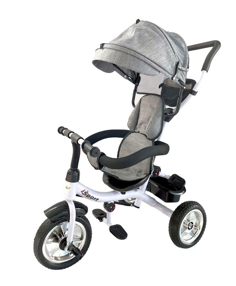 TRICYCLE ROTATING GREY WITH TENT