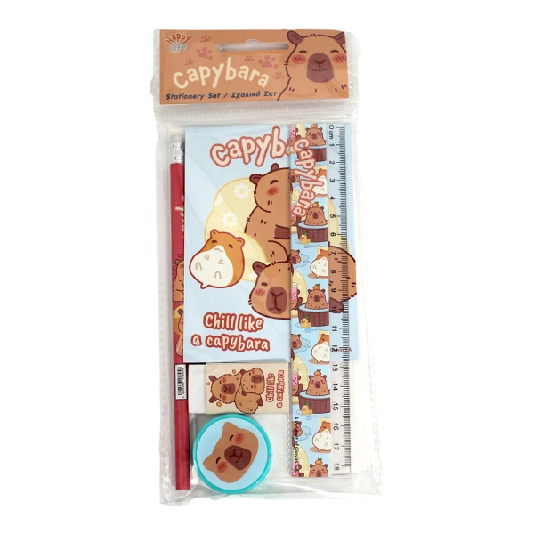 STATIONERY SET & NOTEBOOK CAPYBARA