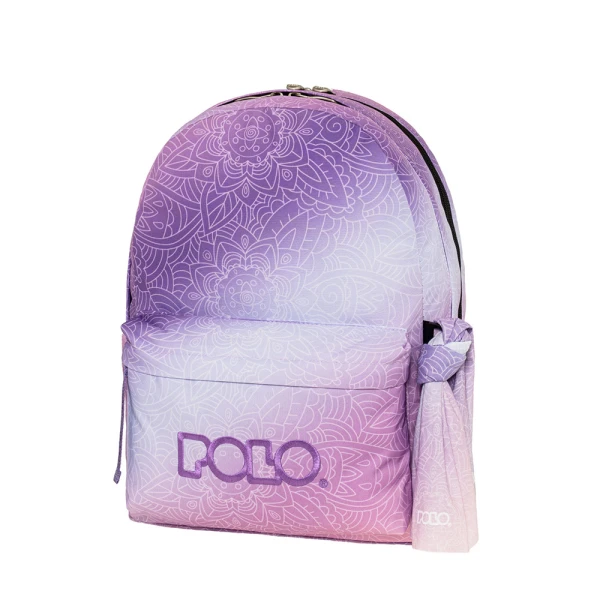 POLO 2026 ΣΑΚΙΔΙΟ ORIGINAL DOUBLE SCARF GRADIENT ΜΩΒ-ΡΟΖ