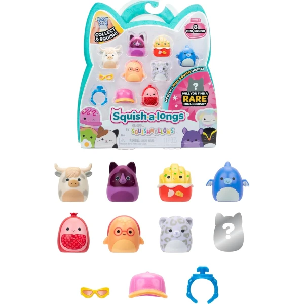 SQUISH-A-LONGS SQUISHMALLOWS ΣΕΤ 8 τεμ. W6 ΦΙΓΟΥΡΕΣ & ΑΞΕΣΟΥΑΡ