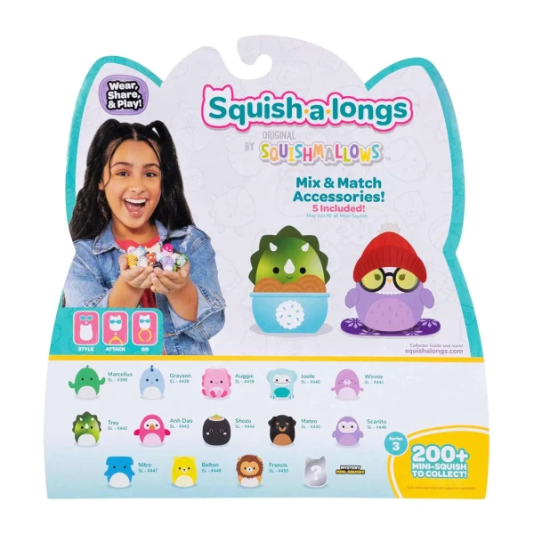 SQUISH-A-LONGS SQUISHMALLOWS ΣΕΤ 14 τεμ. W3 ΦΙΓΟΥΡΕΣ & ΑΞΕΣΟΥΑΡ