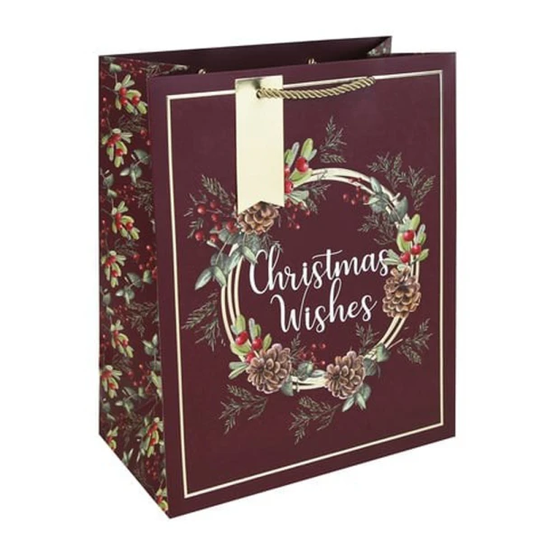 ΧΡΙΣΤΟΥΓΕΝΝΙΑΤΙΚΗ ΤΣΑΝΤΑ ΔΩΡΟΥ 27X33X14 εκ. CHRISTMAS WISHES