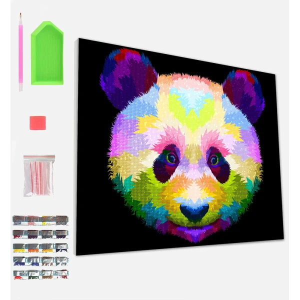 SPLAT PLANET ΣΕΤ DIAMOND PAINTING ΣΕ ΚΑΜΒΑ ΜΕ ΤΕΛΑΡΟ 30Χ40 εκ. PANDA