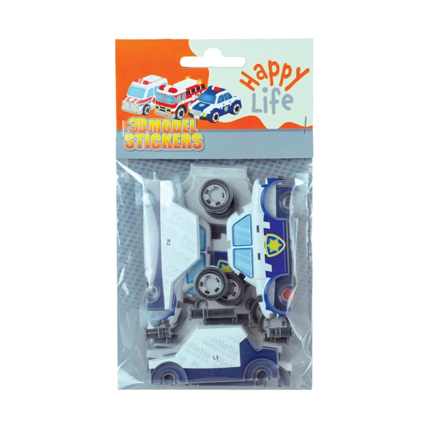 3D STICKER ΠΑΖΛ 24 τεμ. ΟΧΗΜΑΤΑ - 3 ΣΧΕΔΙΑ