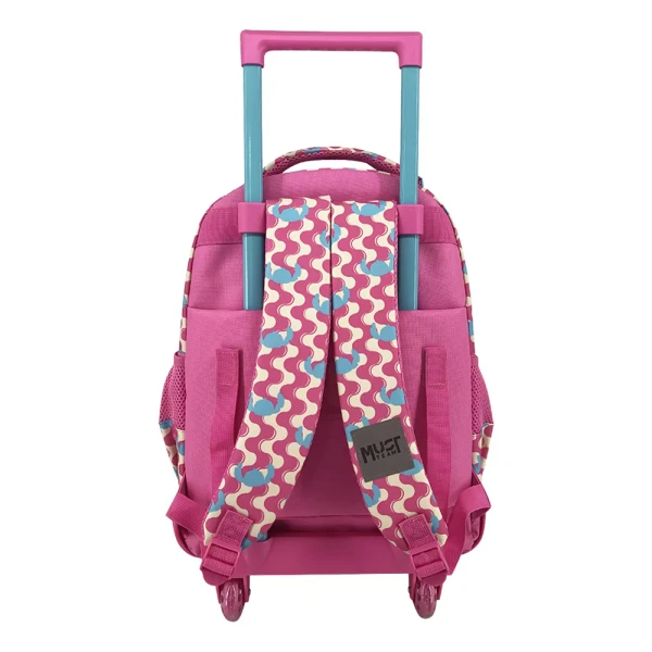 MUST TEAM ΤΣΑΝΤΑ TROLLEY ΔΗΜΟΤΙΚΟΥ 34Χ20Χ44 εκ. 3 ΘΗΚΕΣ STITCH PINK