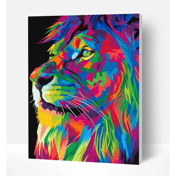 SPLAT PLANET ΣΕΤ DIAMOND PAINTING ΣΕ ΚΑΜΒΑ ΜΕ ΤΕΛΑΡΟ 30Χ40 εκ. LION