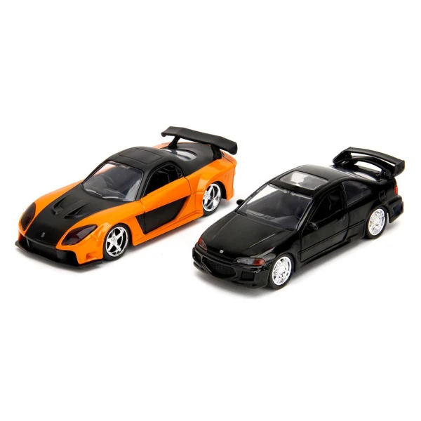 JADA F&F LEGACY SERIES 1:32 HEIST HONDA CIVIC EJ1 ΚΑΙ HAN\'S MAZDA RX-7