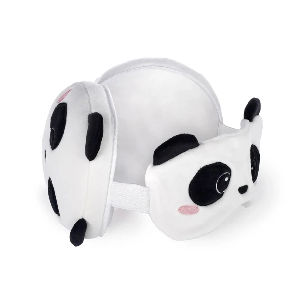 LEGAMI TRAVEL PILLOW WITH EYE MASK - MY TRAVEL BUDDY - PANDA
