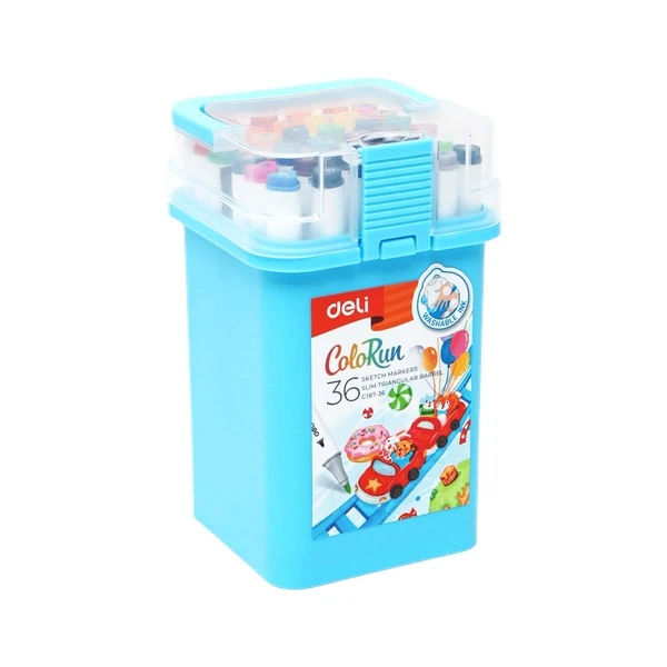 DELI ΜΑΡΚΑΔΟΡΟΙ ΣΧΕΔΙΟΥ ΔΙΠΛΗ ΜΥΤΗ WASHABLE ΣΕ ΠΛΑΣΤΙΚΗ ΘΗΚΗ 36 ΧΡΩΜΑΤΑ