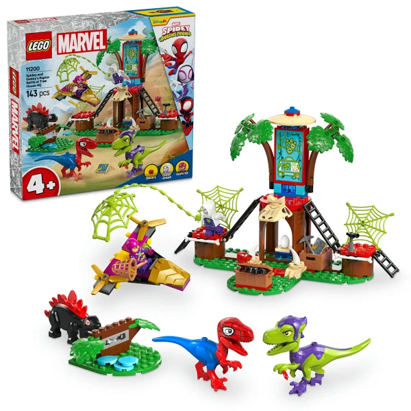 LEGO® MARVEL SPIDEY AND HIS AMAZING FRIENDS ΜΑΧΗ ΜΕ ΡΑΠΤΟΡΕΣ ΣΠΑΙΝΤΙ ΚΑΙ ΓΚΟΜΠΙ ΣΤΟ ΑΡΧΗΓΕΙΟ ΤΟΥ ΔΕΝΤΡΟΣΠΙΤΟΥ