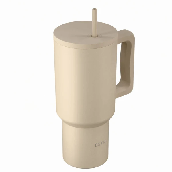 ESTIA HOME ART ΘΕΡΜΟΣ STRAW TUMBLER XL 900ml - DUNE