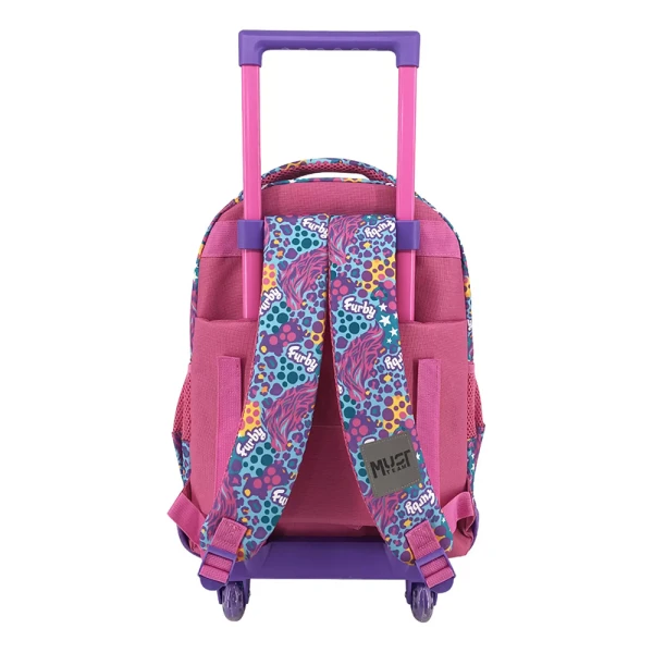 MUST TEAM SCHOOL TROLLEY BACKPACK 34x20x44 cm 3 CASES FURBY