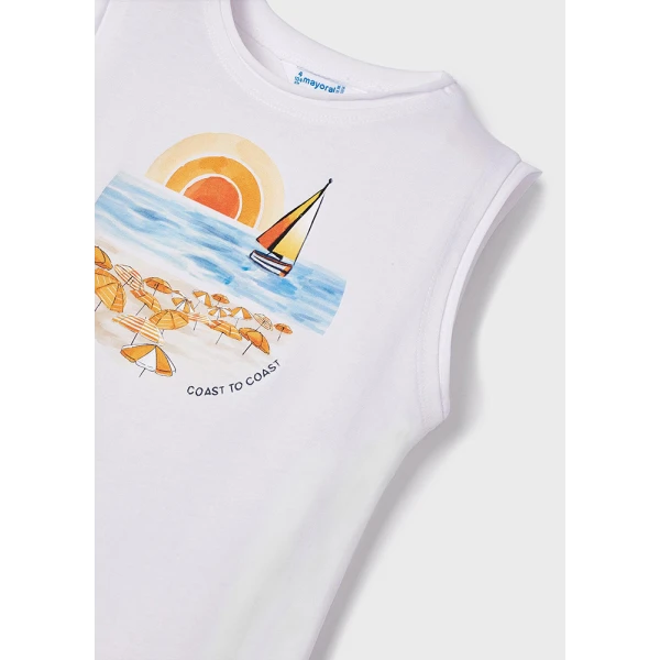 MAYORAL SLEEVELESS BLOUSE YELLOW-ORANGE