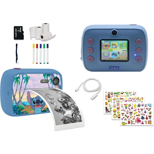 LEXIBOOK STITCH ΚΑΜΕΡΑ ΜΕ ΕΚΤΥΠΩΤΗ, ΕΦΕ ΚΑΙ SD CARD 