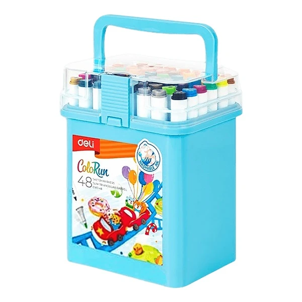 DELI ΜΑΡΚΑΔΟΡΟΙ ΣΧΕΔΙΟΥ ΔΙΠΛΗ ΜΥΤΗ WASHABLE ΣΕ ΠΛΑΣΤΙΚΗ ΘΗΚΗ 48 ΧΡΩΜΑΤΑ