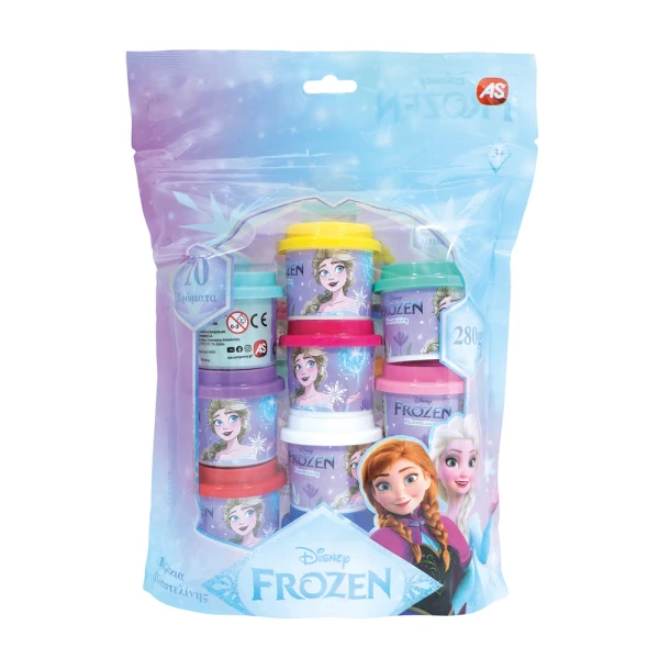 AS ΠΛΑΣΤΕΛΙΝΗ DISNEY FROZEN ΣΑΚΟΥΛΑΚΙ ΜΕ 10 ΒΑΖΑΚΙΑ ΚΑΙ ΚΑΠΑΚΙΑ ΚΑΛΟΥΠΑΚΙΑ 280gr ΓΙΑ 3+ ΧΡΟΝΩΝ
