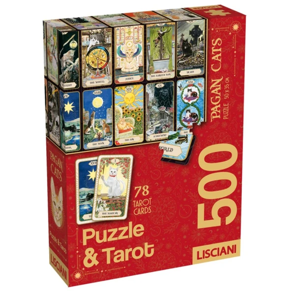 LISCIANI PUZZLE 500 pcs AND TAROT CARDS CATS