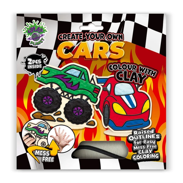 SPLAT PLANET MESS-FREE ΣΕΤ ΖΩΓΡΑΦΙΚΗΣ ΜΕ ΠΗΛΟ RACE CARS