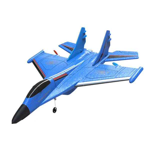 2.4GHZ REMOTE-CONTROLLED FOAM AIRPLANE BLUE WITH USB, MULTI-DIRECTIONAL, SMART GYROSCOPE