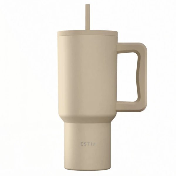 ESTIA HOME ART ΘΕΡΜΟΣ STRAW TUMBLER XL 900ml - DUNE
