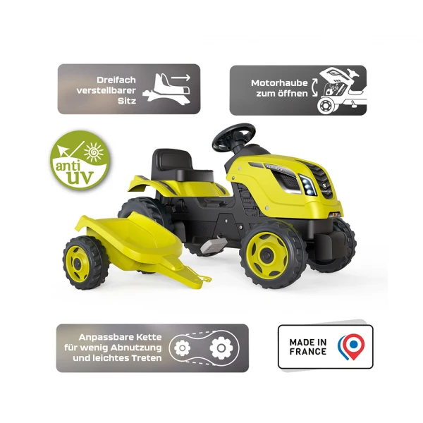 SMOBY FARMER XL ΠΡΑΣΙΝΟ ΤΡΑΚΤΕΡ ΚΑΙ ΤΡΕΙΛΕΡ
