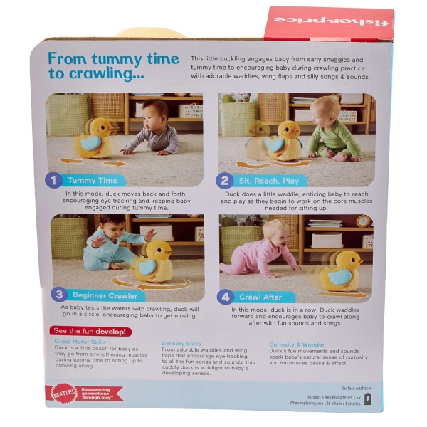 FISHER PRICE SOFT DUCK WITH MOTION AND SOUNDS