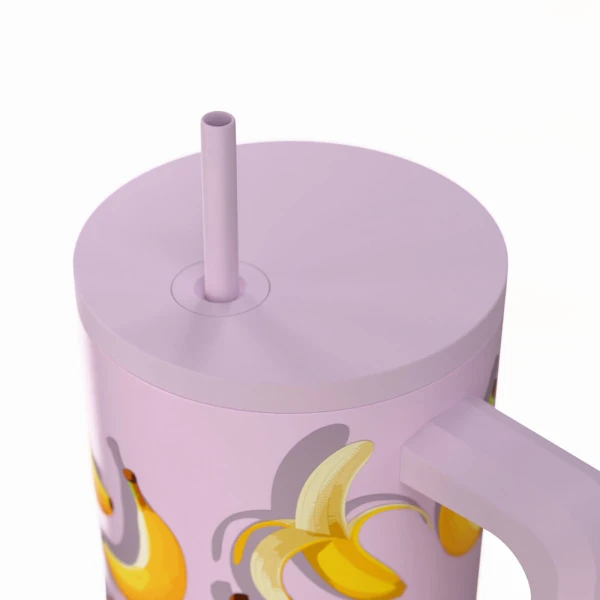 ESTIA HOME ART ΘΕΡΜΟΣ STRAW TUMBLER XL 900ml - BANANA MOOD