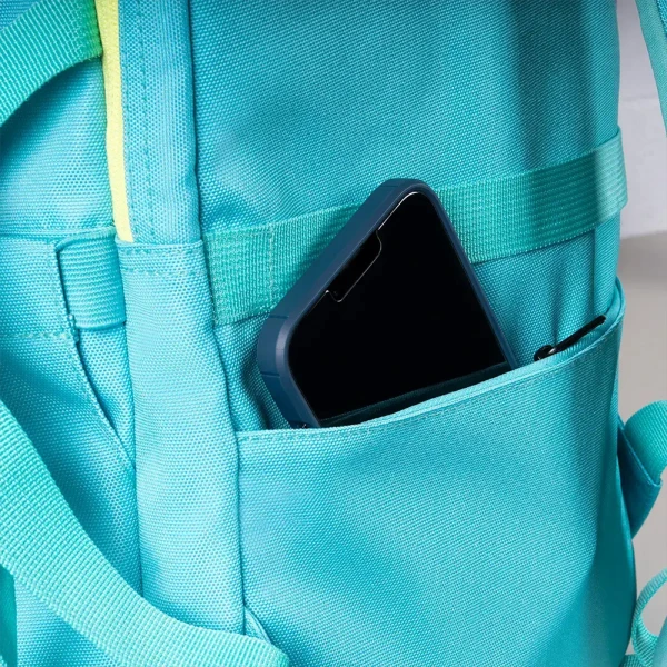 MILAN BACKPACK WITH 5 COMPARTMENTS 45.5X28X17.5 cm SUNSET COLLECTION TURQUOISE