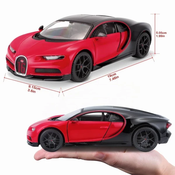 MAISTO 1:24 SPECIAL EDITION BUGATTI CHIRON SPORT BLACK RED