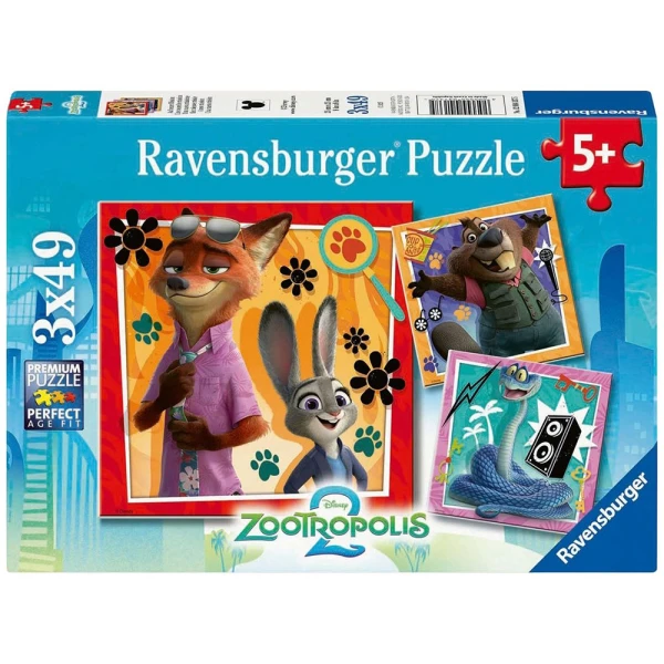 RAVENSBURGER ΠΑΖΛ 3X49 τεμ. ΖΩΟΠΟΛΗ