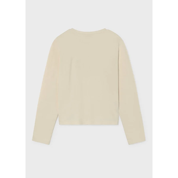 MAYORAL T-SHIRT ΜΑΚΡΥΜΑΝΙΚΟ BASIC ΚΡΕΜ