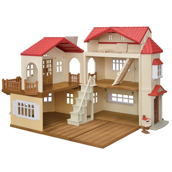 THE SYLVANIAN FAMILIES ΕΞΟΧΙΚΟ ΣΠΙΤΙ ΜΕ ΚΟΚΙΝΗ ΣΚΕΠΗ ΚΑΙ ΚΡΥΦΟ ΔΩΜΑΤΙΟ ΣΤΗΝ ΣΟΦΙΤΑ