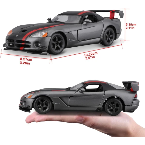 BBURAGO 1:24 DODGE VIPER SRT10 ACR GREY