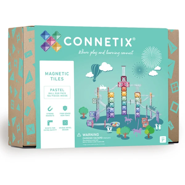 CONNETIX ΜΑΓΝΗΤΙΚΑ ΤΟΥΒΛΑΚΙΑ PASTEL BALL RUN PACK 106 τεμ.