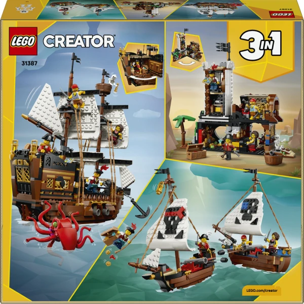LEGO® CREATOR 3IN1 ΕΜΒΛΗΜΑΤΙΚΟ ΠΕΙΡΑΤΙΚΟ ΠΛΟΙΟ