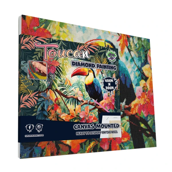 SPLAT PLANET ΣΕΤ DIAMOND PAINTING ΣΕ ΚΑΜΒΑ ΜΕ ΤΕΛΑΡΟ 30X40 εκ. TOUCAN
