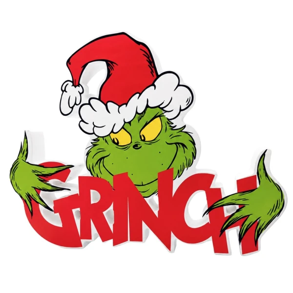 ΞΥΛΙΝΟ ΕΠΙΤΡΑΠΕΖΙΟ ΔΙΑΚΟΣΜΗΤΙΚΟ GRINCH ΜΕ ΣΚΟΥΦΟ 22 εκ.