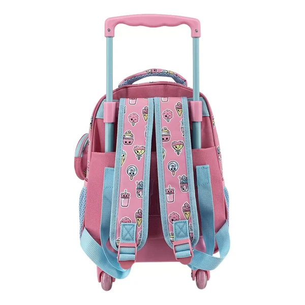 MUST TEAM PRESCHOOL TROLLEY BACKPACK 27X10X31 cm WITH 2 COMPARTMENTS PINK CUPCAKE