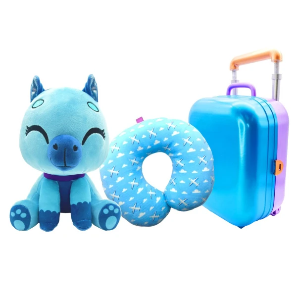 LOVABLE LUGGABLES ΒΑΛΙΤΣΑ ΜΕ ΛΟΥΤΡΙΝΟ ΚΑΙ ΜΑΞΙΛΑΡΑΚΙ AZUL EXPLORER