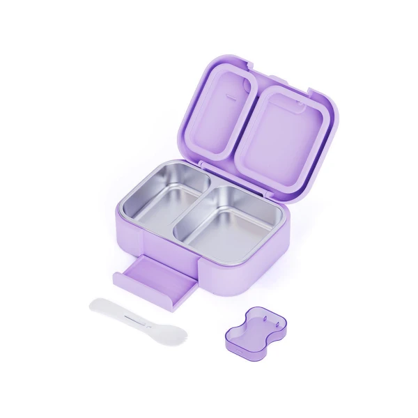 LUNCH BOX SAVE THE AEGEAN 750ml 2 STAINLESS STEEL REMOVABLE COMPARTMENTS FAIRY TALES