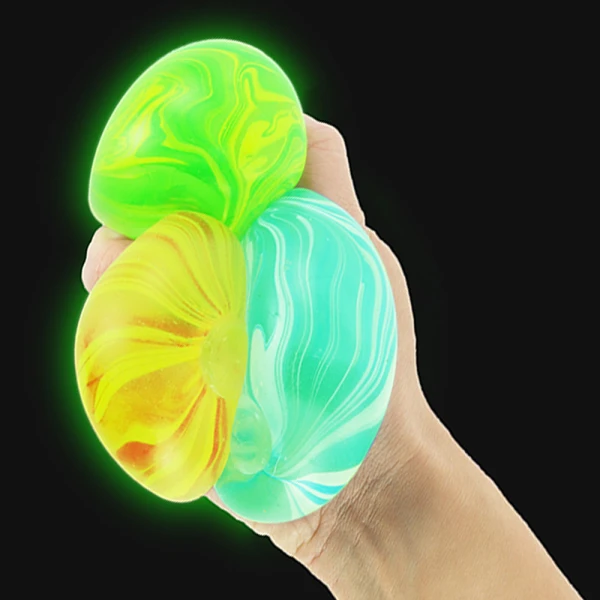 KEYCRAFT GLOW IN THE DARK SUPER SQUIDGE BALL - 3 ΧΡΩΜΑΤΑ
