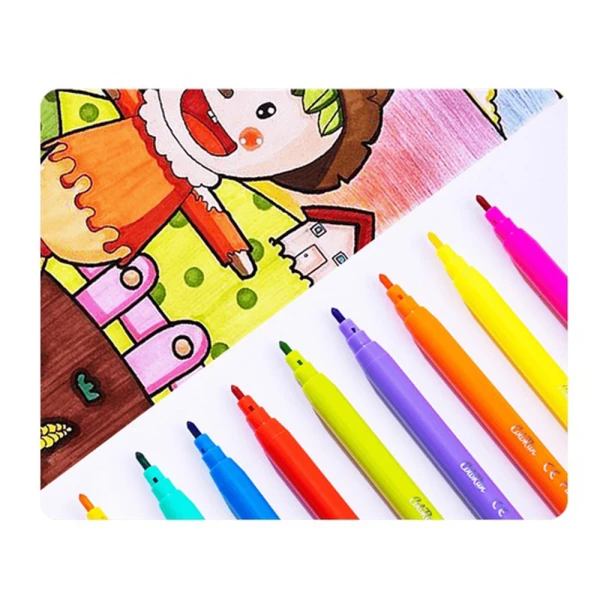 DELI WASHABLE COLORUN MARKERS 12 COLOURS 1-1.2mm
