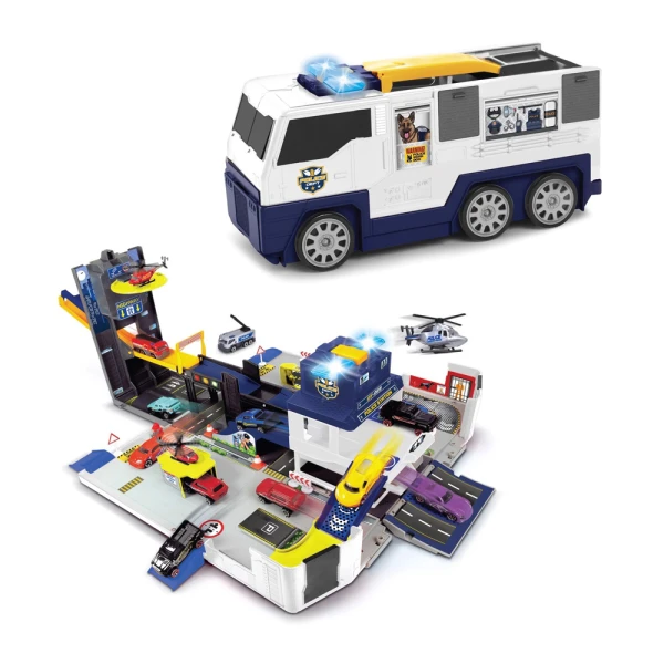 DICKIE TOYS ΣΕΤ ΠΑΙΧΝΙΔΙΟΥ ΠΤΥΣΣΟΜΕΝΟ ΦΟΡΤΗΓΟ ΑΣΤΥΝΟΜΙΑΣ
