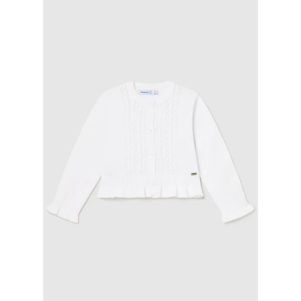 MAYORAL CARDIGAN KNITTED LONG WHITE