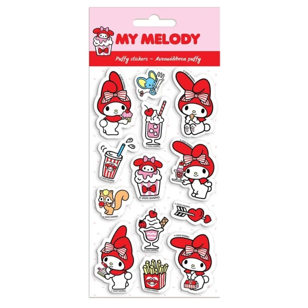 PUFFY STICKERS 10X22 cm - MY MELODY