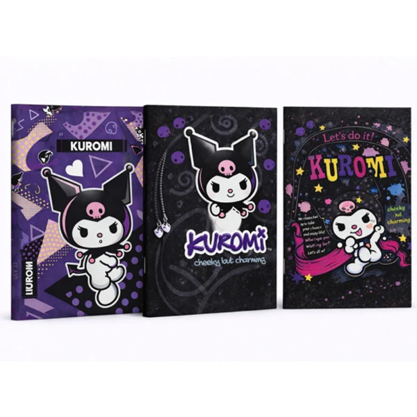 STAPLE NOTEBOOK 17X25 40 SHEETS KUROMI - 3 DESIGNS