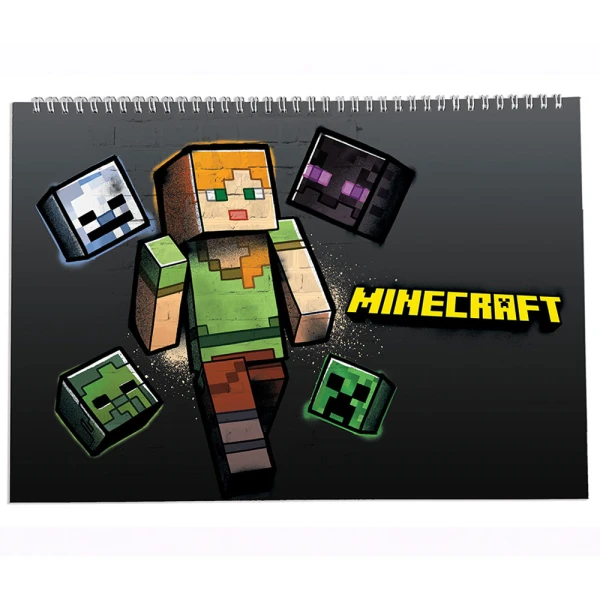 DRAWING PAD A4 30 SHEETS MINECRAFT - 2 DESIGNS