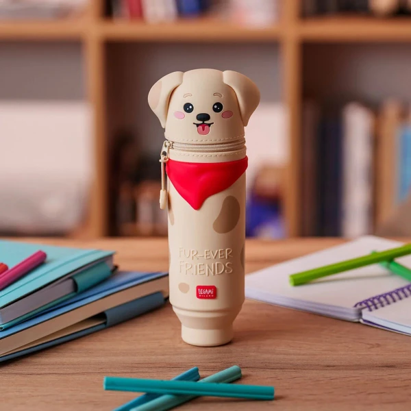 LEGAMI 2 IN 1 SILICONE PENCIL CASE KAWAII - GOLDEN