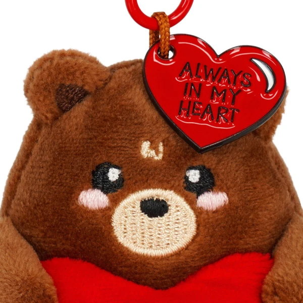 LEGAMI KEY RING SUPER SOFT TINY PLUSH TEDDY BEAR ALWAYS IN MY HEART