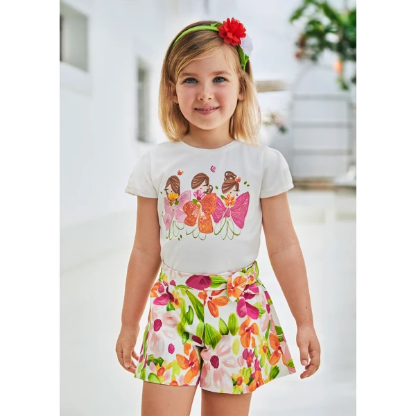 MAYORAL SKIRT TROUSERS SATIN MULTICOLOURED
